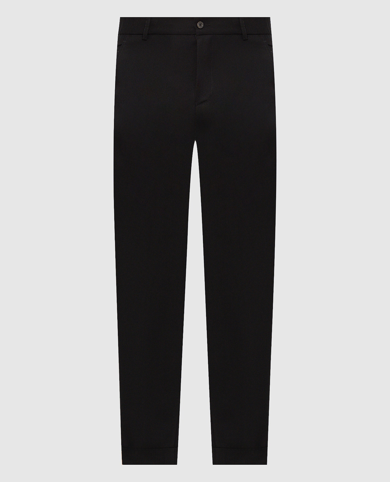 Zwarte broek van kasjmier en wol