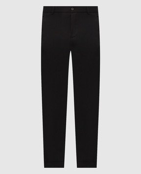 Marco Pescarolo Black cashmere and wool pants MANU5440