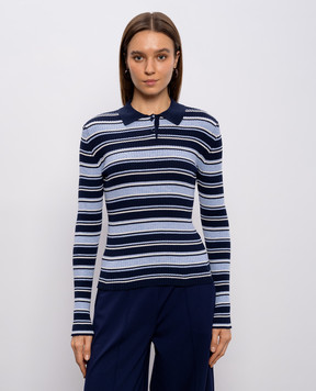 Max & Co Blue striped polo shirt MCOLOCUSTA