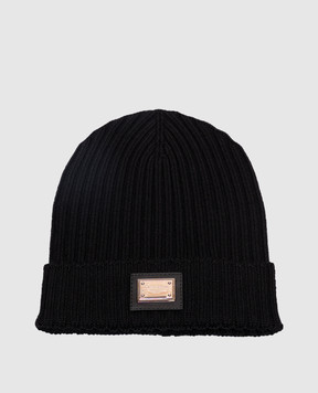 Dolce&Gabbana Children's black wool hat LBKH82JDVGK