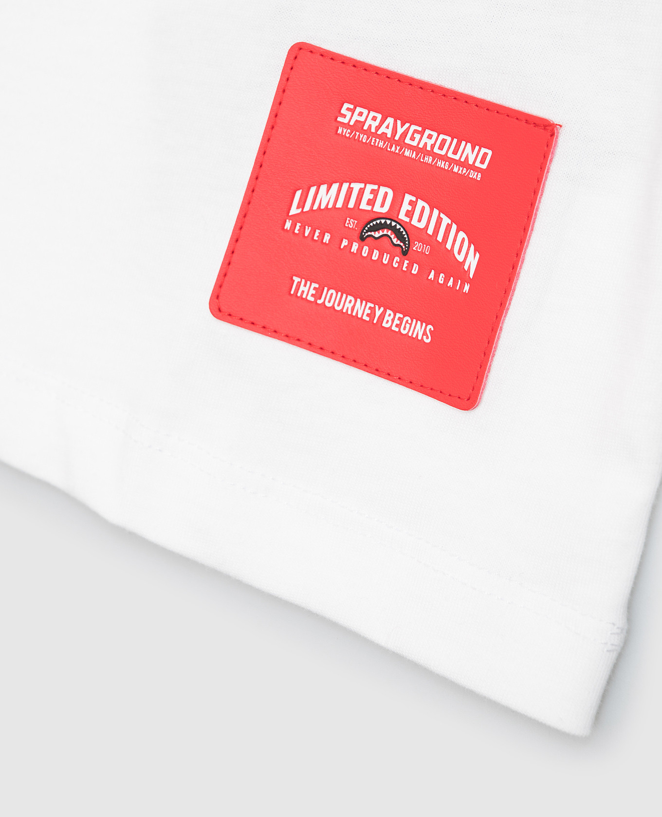 Children's white T-shirt with logo print Sprayground 3