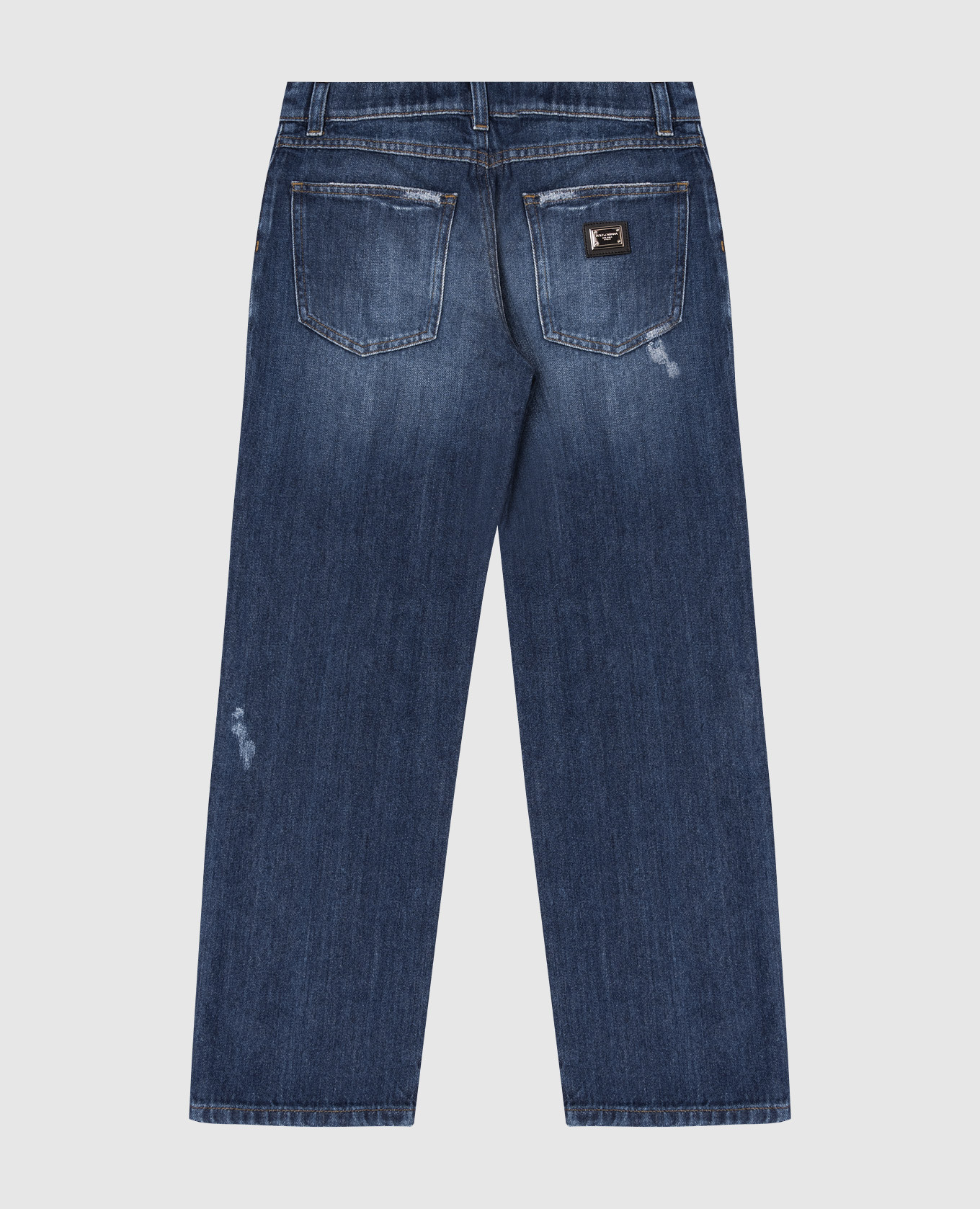 

Children's blue jeans with a frayed effect and holes Dolce&Gabbana
