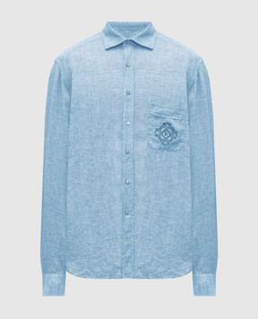 Stefano Ricci Blue linen shirt MC008163BX2922