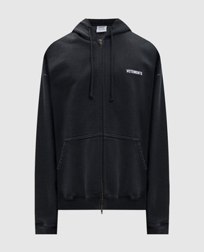 Vetements Black sports jacket with logo embroidery ME76ZU136B