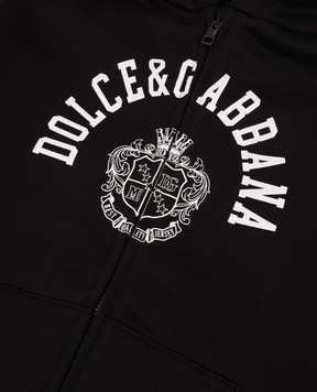 Dolce&Gabbana Children's black sports jacket with logo L4JWKLG7PTH46