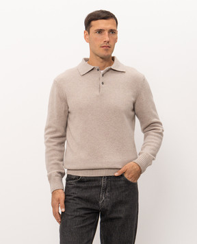 Pini Parma Beige wool and cashmere sweater POLOTAU