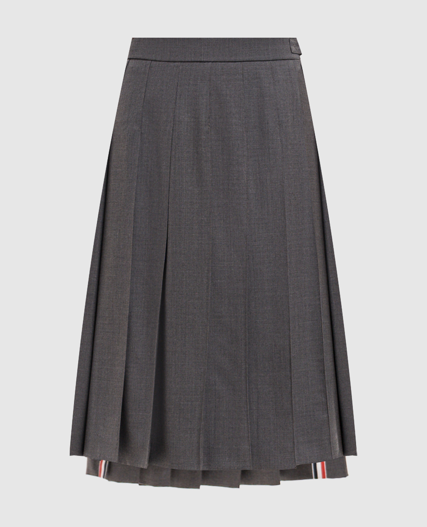 

Gray pleated wool skirt Thom Browne, Grey