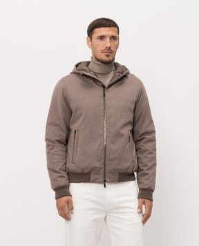 MooRER Brown ONIRO wool and cashmere down jacket ONIROLSL
