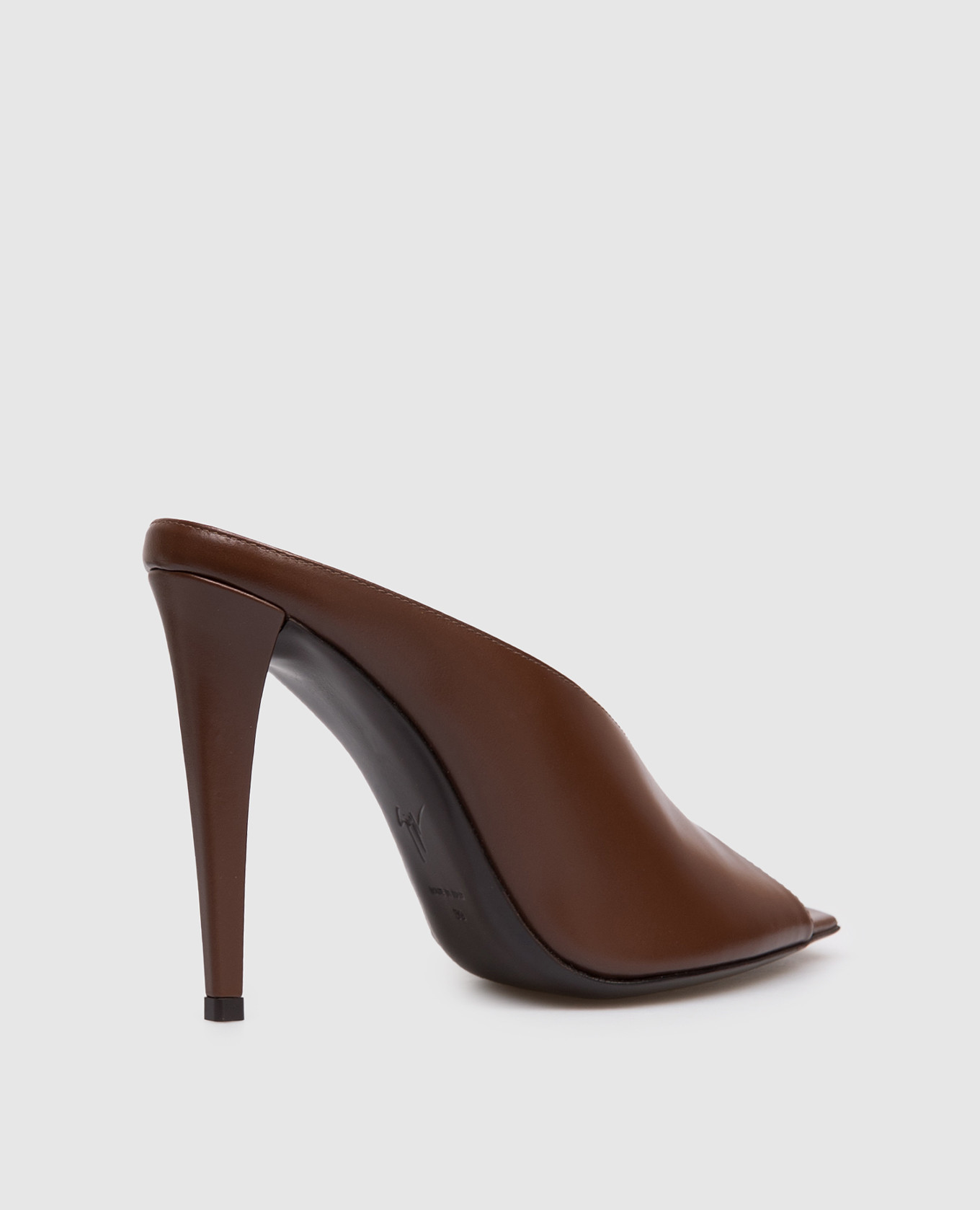 Brown leather Key mules Giuseppe Zanotti 3