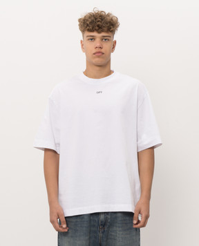 Off-White White T-shirt with Pencil Monogram logo print 44MAA120F26J00R