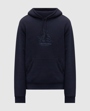 Trussardi Blue printed hoodie G8218000117NMF507F01