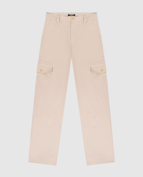 Balmain Children's beige cargo pants BY6R00G0197