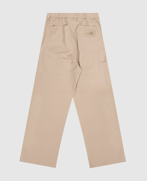 Maison Margiela MM6 Children's beige pants with emblem M60958MM07D