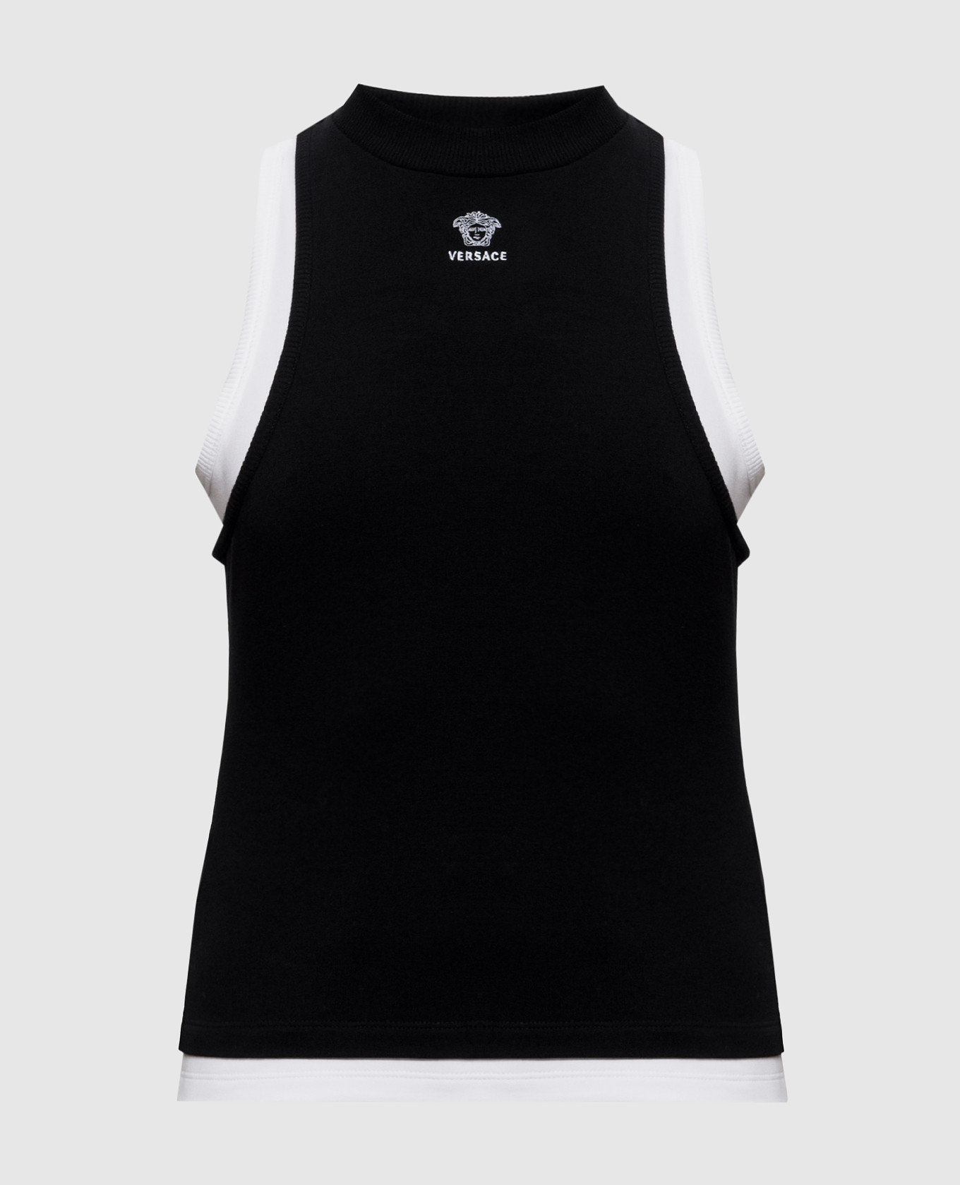 Black layered tank top Versace