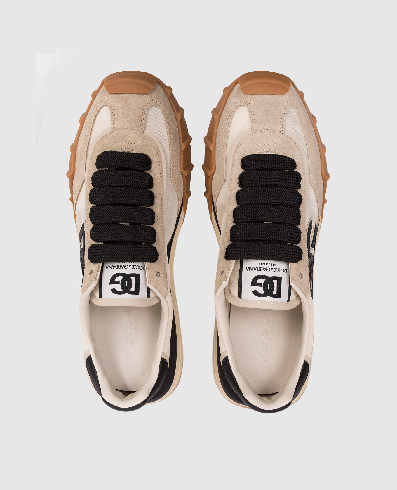 

Beige DG Athletic combo sneakers Dolce&Gabbana