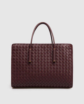 Bottega Veneta Barbara burgundy leather tote bag 875932V5KD0