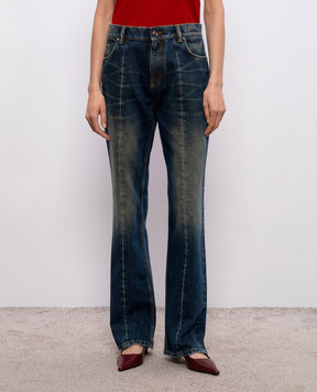 Versace Blue jeans with a vintage effect 10245291A17707