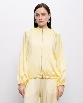 Fabiana Filippi Yellow jacket with monil chain GCD276F664M191