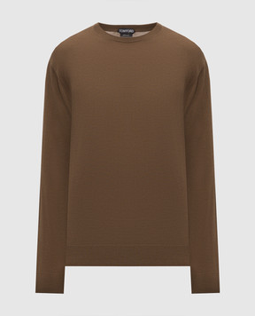 Tom Ford Brown wool jumper KCL087YMW148