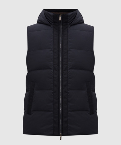 Blue down vest