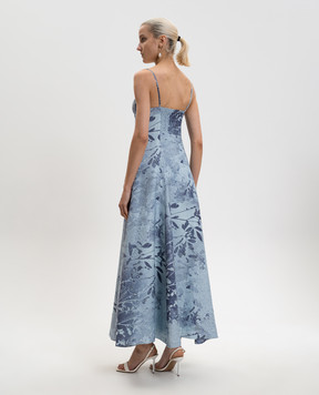 Simkhai Rudie blue floral print dress 1261191SW