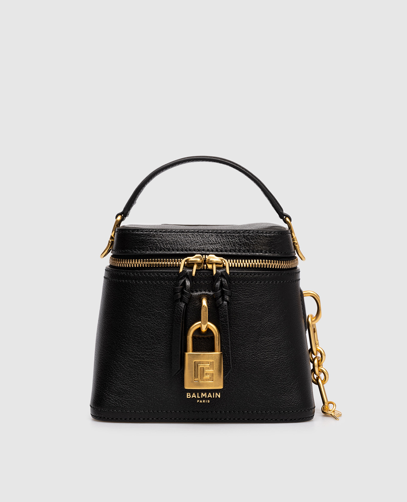 

Black leather Pulse Vanity bag Balmain