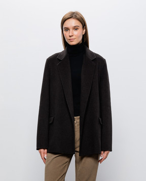 The Row Cinna dark brown cashmere jacket R000261W3644