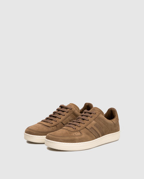 Tom Ford Brown nubuck sneakers with logo J1232LCL215N