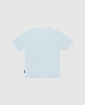 Palm Angels Children's blue Blurred Bear T-shirt PBAA003S26JER005