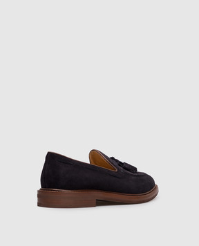 Brunello Cucinelli Blue suede loafers MZUPEAK791