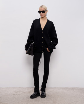 Vetements Black merino wool cardigan ME76KN103B
