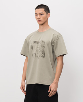 Heliot Emil FOAL khaki T-shirt M09170