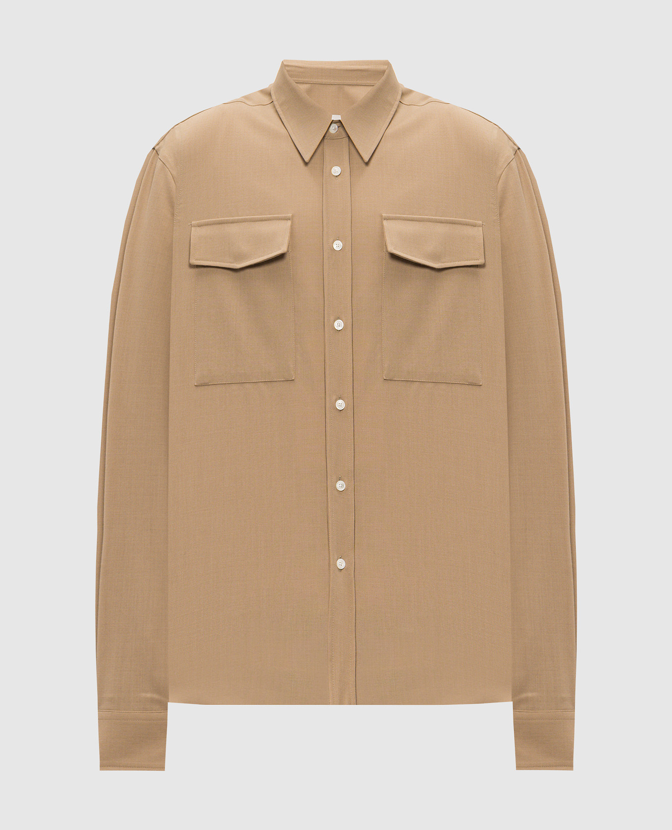 Beige wool shirt Ami Paris