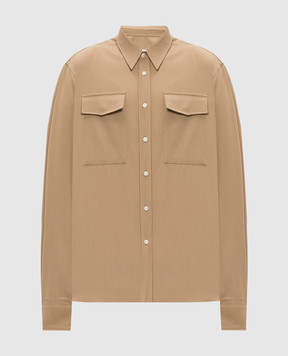 Ami Paris Beige wool shirt HSH871WV0211