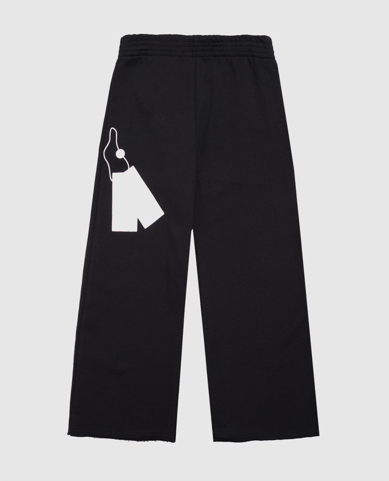 Children's black printed sweatpants Maison Margiela MM6