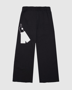 Maison Margiela MM6 Children's black printed sweatpants M61158MM02X