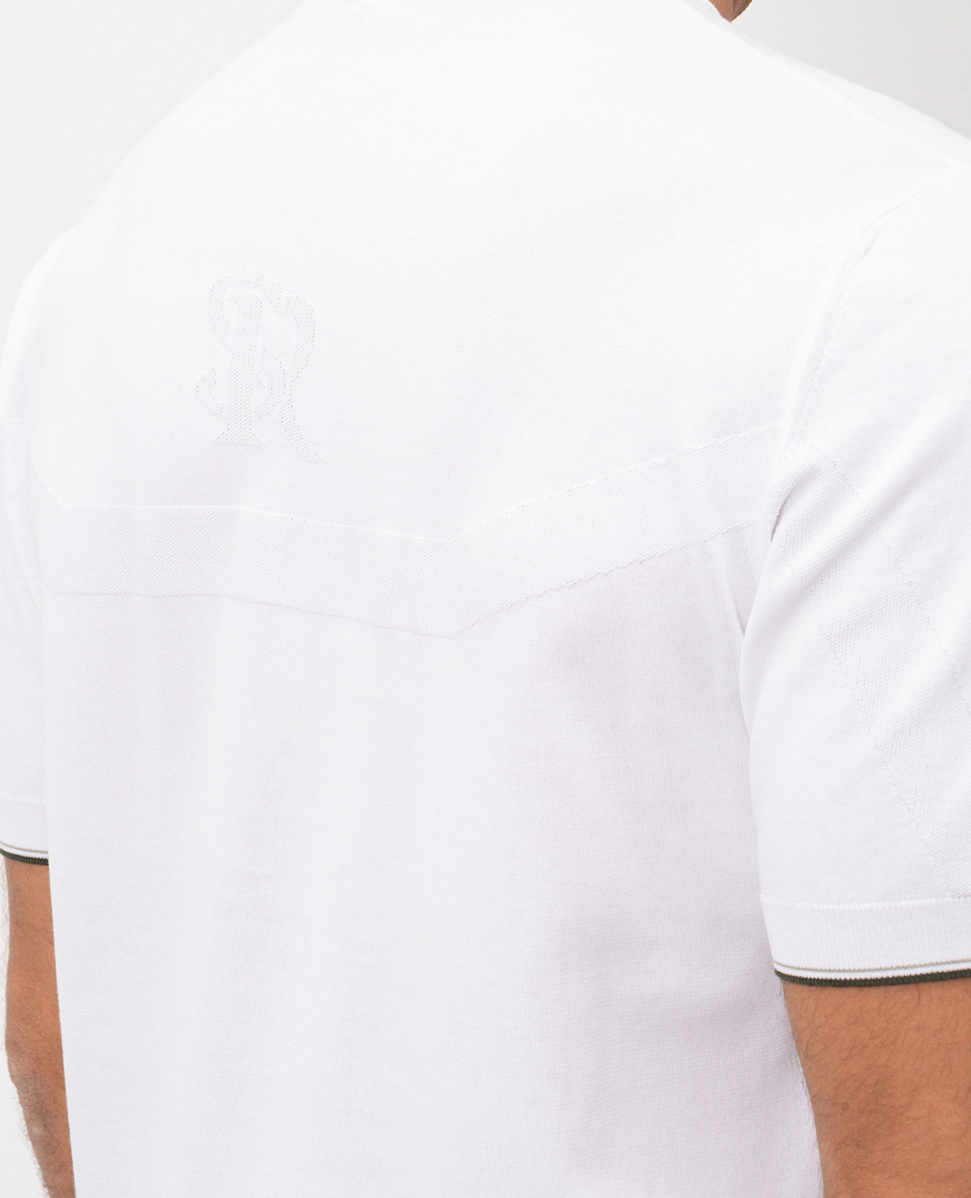 

White T-shirt with monogram pattern Stefano Ricci