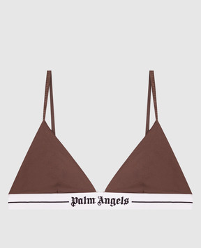 Palm Angels Brown bralette with logo PLA1UWTP06SI