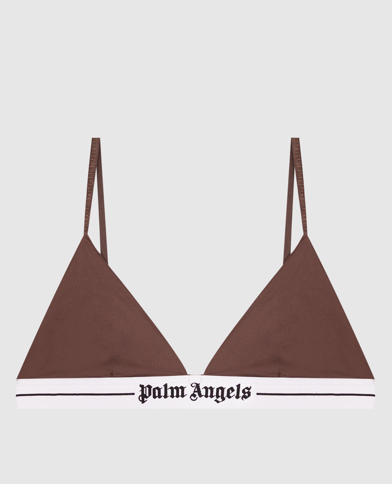 Brown bralette with logo