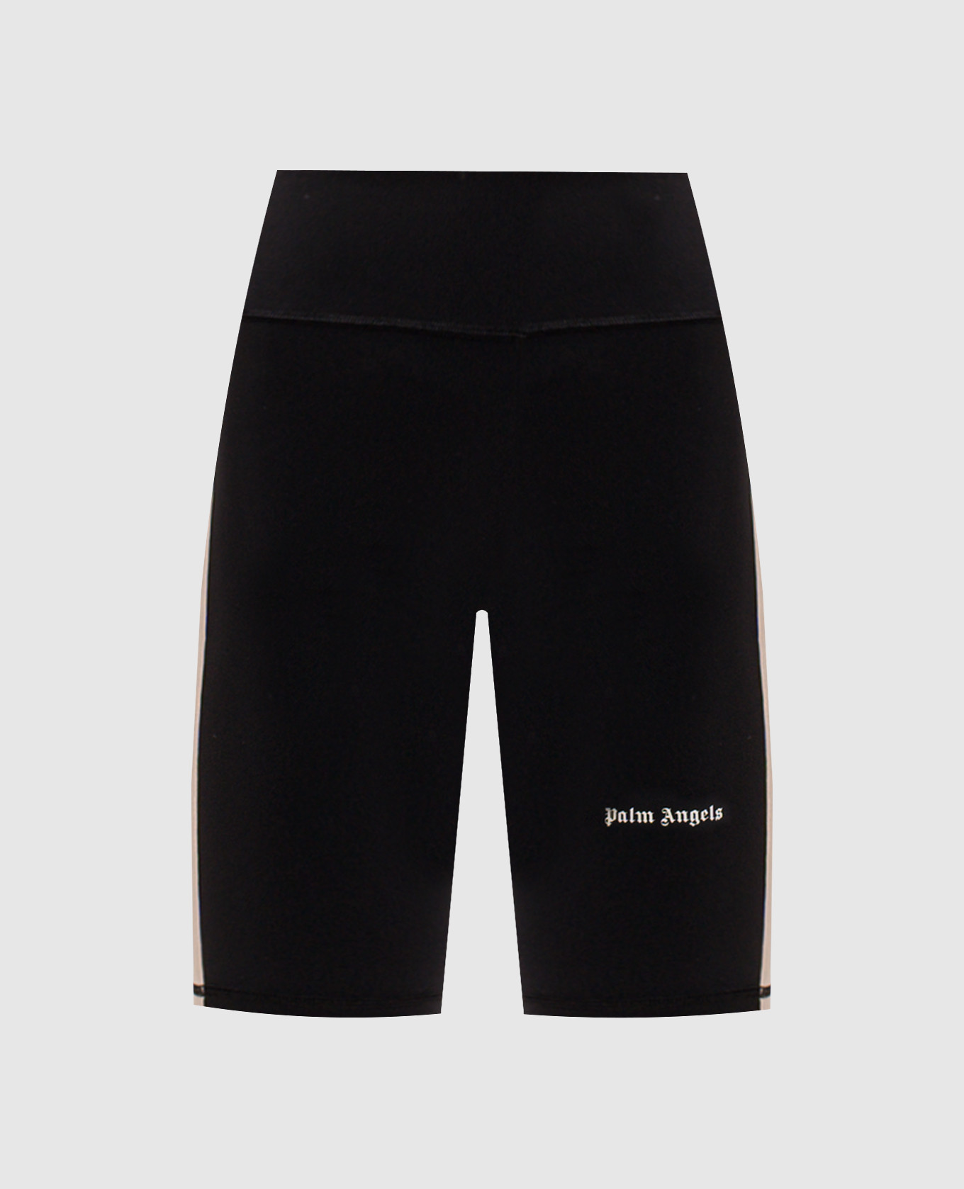 Black shorts with logo print