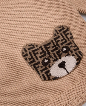 Fendi Children's brown cashmere sweater BUG211AVVZ