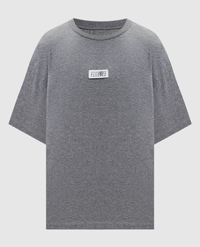 Maison Margiela MM6 Grey melange T-shirt with logo patch SH0GC0071M20170