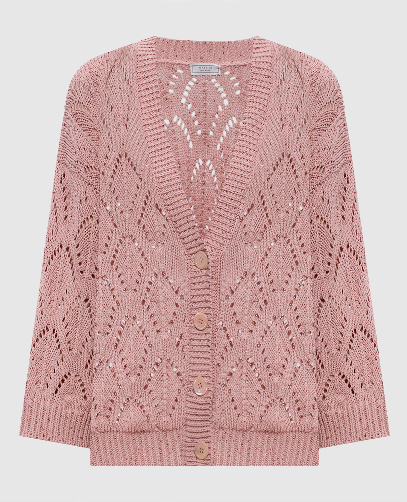 

Pink openwork cardigan with sequins Peserico