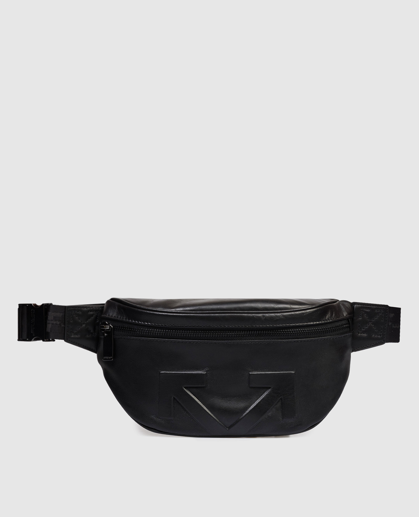 

Black leather belt bag with Arrow emblem Off-White