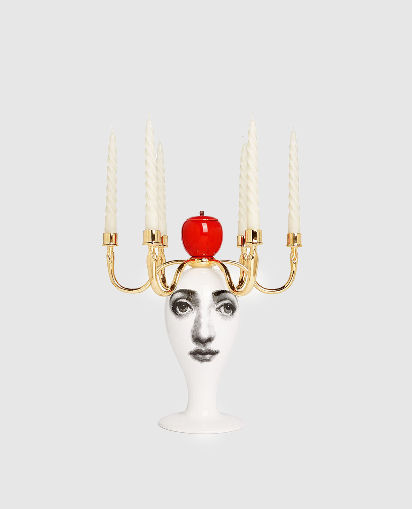 

SUL TARDI Candelabra candlestick - Peccato Originale Décor Fornasetti, White