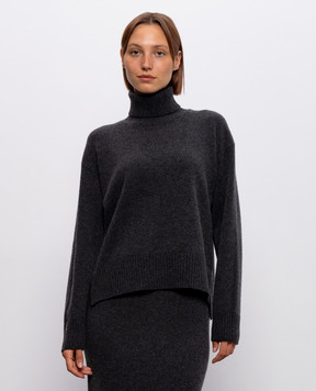 Peserico Gray sweater made of wool, silk and cashmere A99268F07K09283