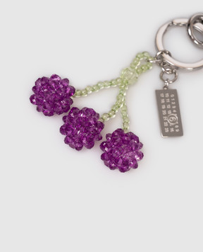 Maison Margiela MM6 Bag charm with beaded applique SA6UA0013P9064