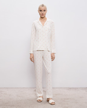 Dore & Rose White printed pajamas VALENTINETENCELPJSET