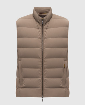 MooRER Brown down vest OLIVER OLIVERKN