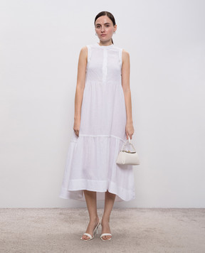 Peserico White linen midi dress S0209902600